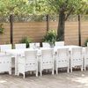 vidaXL Conjunto de Jantar para Jardim 13 pcs Branco Rattan Sintético
