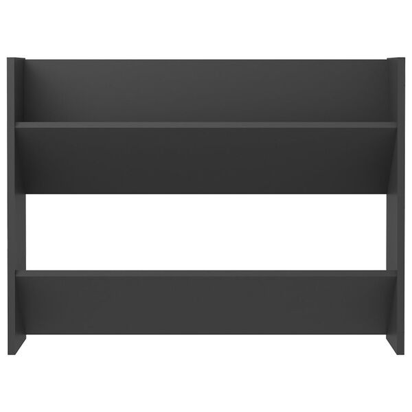vidaXL Sapateira de parede 80x18x60 cm contraplacado cinzento