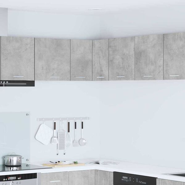 vidaXL Arm&aacute;rio suspenso Cinza Concreto e Branco 57 x 57 x 40 cm