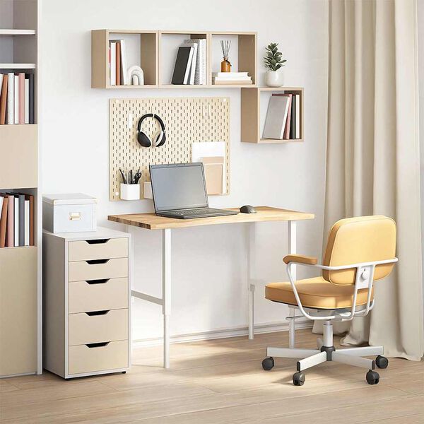 vidaXL Tampo mesa retangular 100x60x2,5 cm carvalho maciço não tratado