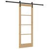 vidaXL Porta Deslizante ORKDAL Natural e Preto 73,5 x 198,5 cm