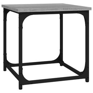 vidaXL Mesa de apoio 40x40x40 cm derivados madeira cinzento sonoma