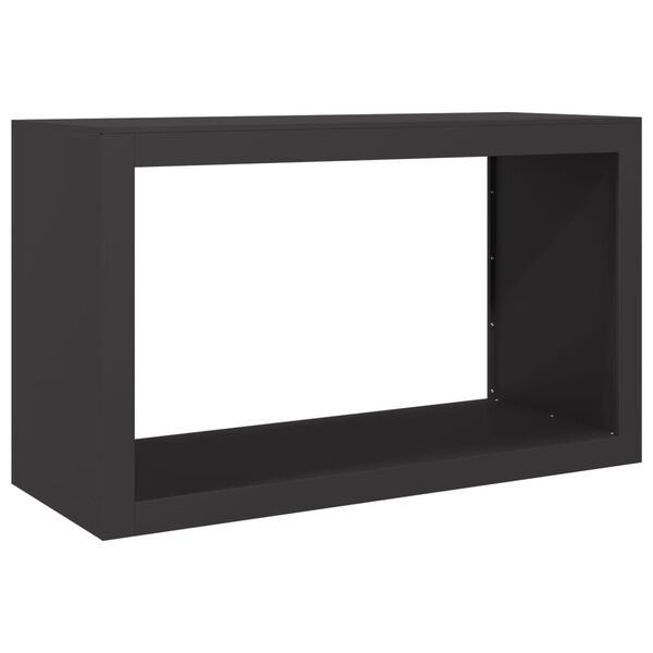 vidaXL Suporte para lenha 100x40x60 cm a&ccedil;o preto