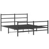 vidaXL Estrutura de cama com cabeceira e pés 150x200 cm metal preto