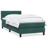vidaXL Cama com molas/colch&atilde;o 100x210 cm veludo verde-escuro