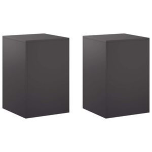 vidaXL Suporte para Plantas 2 pcs Preto 40 x 40 x 60 cm A&ccedil;o