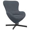 vidaXL Cadeira ovo Cinza Escuro 63 x 73 x 90 cm Veludo