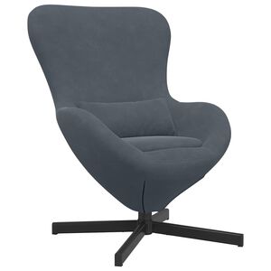 vidaXL Cadeira ovo Cinza Escuro 63 x 73 x 90 cm Veludo