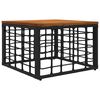 vidaXL Mesa de Jardim Preto e natural 55 x 55 x 37 cm