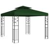 vidaXL Gazebo 3 x 3 x 2,68 m Verde Poli&eacute;ster e A&ccedil;o