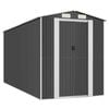 vidaXL Abrigo de jardim 192x440x223 cm a&ccedil;o galvanizado antracite