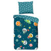 Capa de edredom infantil Good Morning Kids SPACY 100x135 cm Azul Petr&oacute;leo