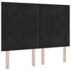 vidaXL Cama Box Spring LED com colch&atilde;o Preto 140 x 190 cm Veludo