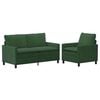 vidaXL Conjunto de Sof&aacute;s 2 pcs Verde Selva Tecido