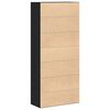 vidaXL Highboard Carvalho preto 80 x 35 x 180 cm Madeira processada