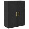 vidaXL Estante de Parede 2 pcs Carvalho Preto 69,5 x 34 x 90 cm