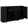 vidaXL Aparadores com gaveta 2 pcs Carvalho Preto 60 x 30 x 70 cm