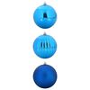 vidaXL Conjunto de Bolas de Natal XXL 3 unid. Azul &Oslash; 25 cm Pl&aacute;stico