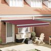 vidaXL Toldo retrátil automático 400x300 cm bordô