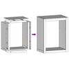 vidaXL Suporte para lenha 60x40x80 cm a&ccedil;o antracite