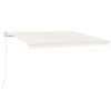 vidaXL Toldo retr&aacute;til manual 450x350 cm cor creme