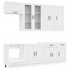 vidaXL Unidade de Cozinha KALMAR 8 unid. Branco Brilhante