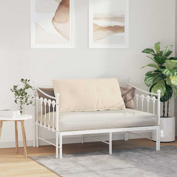 vidaXL Travesseiro para Costas Bege 100 x 50 cm Tecido de Microfibra