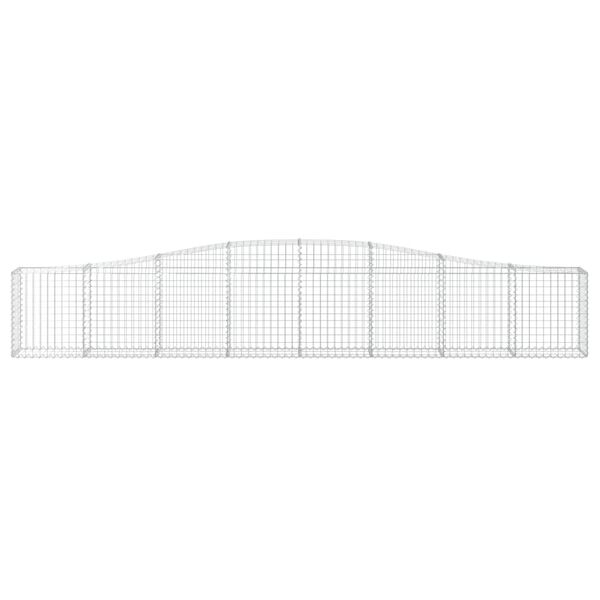 vidaXL Cestos gabi&atilde;o arqueados 20pcs 400x30x60/80 cm ferro galvanizado