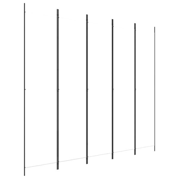 vidaXL Divisória/biombo com 5 painéis 250x220 cm tecido branco