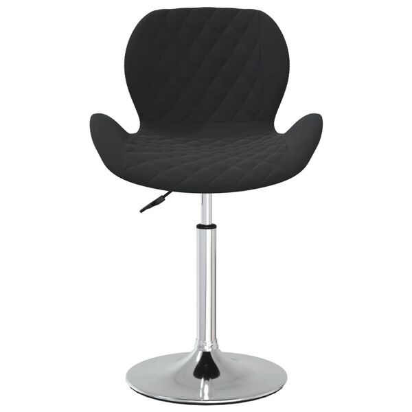 vidaXL Cadeira de jantar girat&oacute;ria veludo preto