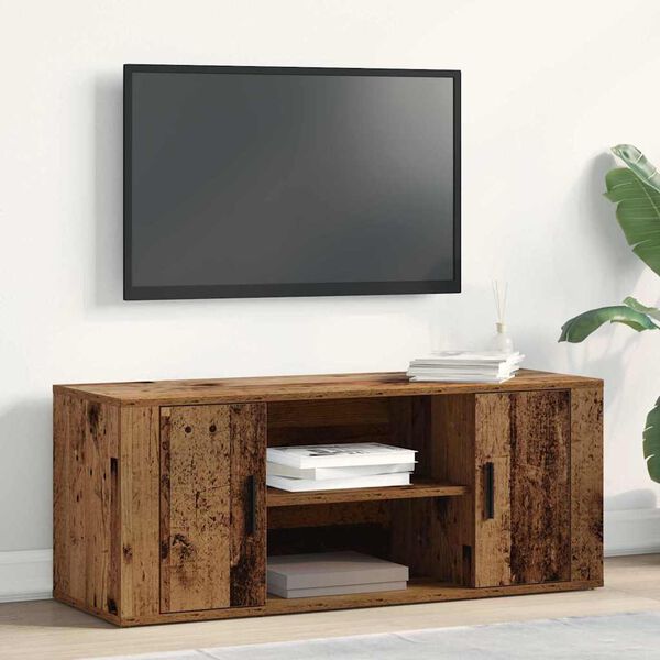 vidaXL Gabinete para TV Madeira antiga 100 x 35 x 40 cm