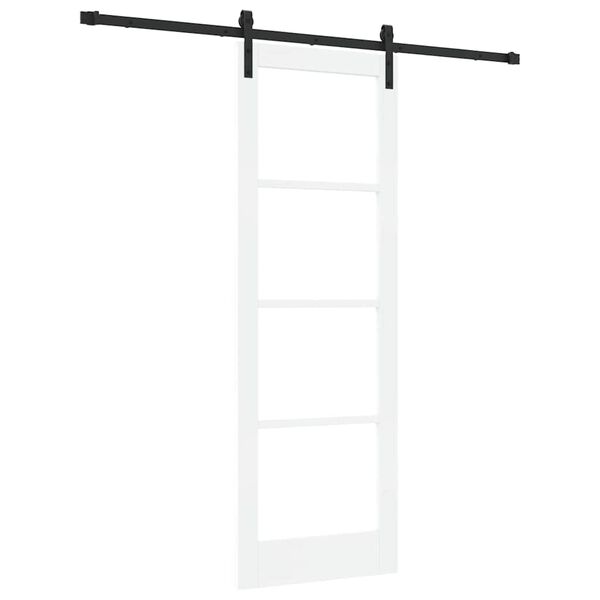 vidaXL Porta Deslizante ORKDAL Branco e Preto 73,5 x 211 cm