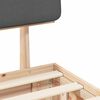 vidaXL Estrutura de Cama com Cabeceira Estofada Cinza Escuro