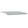 vidaXL Toldo retr&aacute;til Verde e Branco 500 &times; 300 cm Lona e Alum&iacute;nio