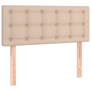 vidaXL Cabeceira de cama couro artificial 80x5x78/88 cm cappuccino