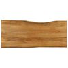 vidaXL Tampo de mesa c/ borda viva 140x60x2,5 cm mangueira maci&ccedil;a