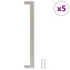 vidaXL Puxadores para m&oacute;veis 5 pcs 224 mm a&ccedil;o inoxid&aacute;vel prateado