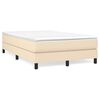 vidaXL Estrutura de cama com molas 120x200 cm tecido cor creme