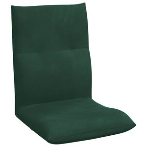 vidaXL Cadeira de ch&atilde;o ajust&aacute;vel Verde-Escuro Veludo