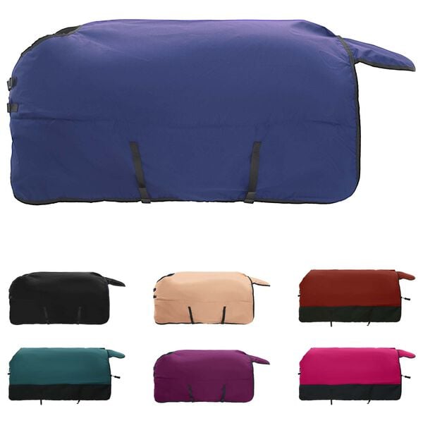 vidaXL Cobertor de Cavalo Verde Escuro e Preto 115 cm Poli&eacute;ster