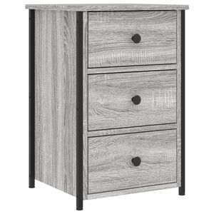 vidaXL Mesa de cabeceira 40x36x60 cm derivados madeira cinzento sonoma