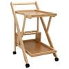 vidaXL Carrinho de Cozinha com Rodas Marrom Claro 65 x 40,5 x 76,5 cm