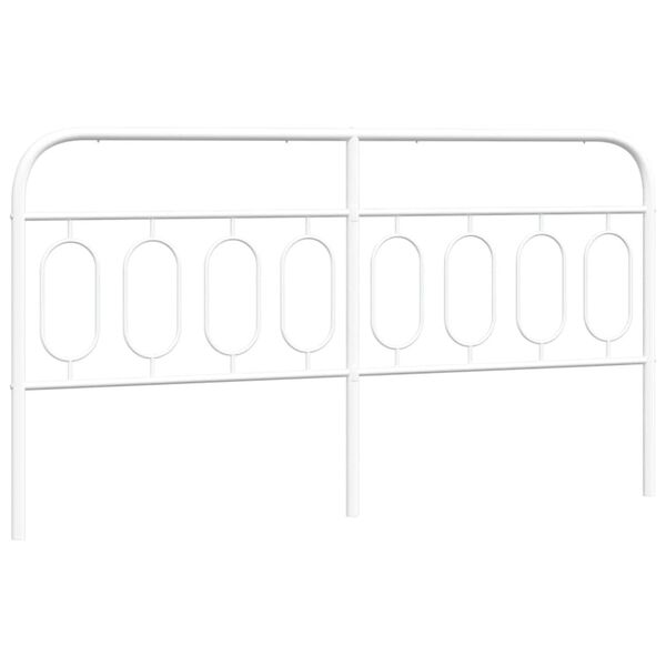 vidaXL Cabeceira de substitui&ccedil;&atilde;o 193 cm metal branco