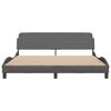 vidaXL Estrutura de cama Dover 180x200cm couro artificial cinzento