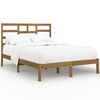 vidaXL Estrutura de cama 140x190 cm madeira maci&ccedil;a castanho-mel