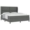 vidaXL Cama Box com cabeceira Cinzento escuro 180 x 200 cm tecido
