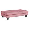 vidaXL Sofá infantil com apoio de pés 100x50x30 cm veludo rosa