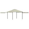 vidaXL Gazebo com toldos duplos extens&iacute;veis 3x3x2,75 m 180 g/m&sup2; creme