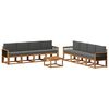 vidaXL Conjunto de Sof&aacute;s para Exterior 7 pcs Natural e Antracite