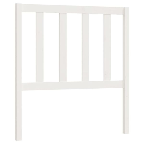 vidaXL Cabeceira de cama 81x4x100 cm pinho maciço branco